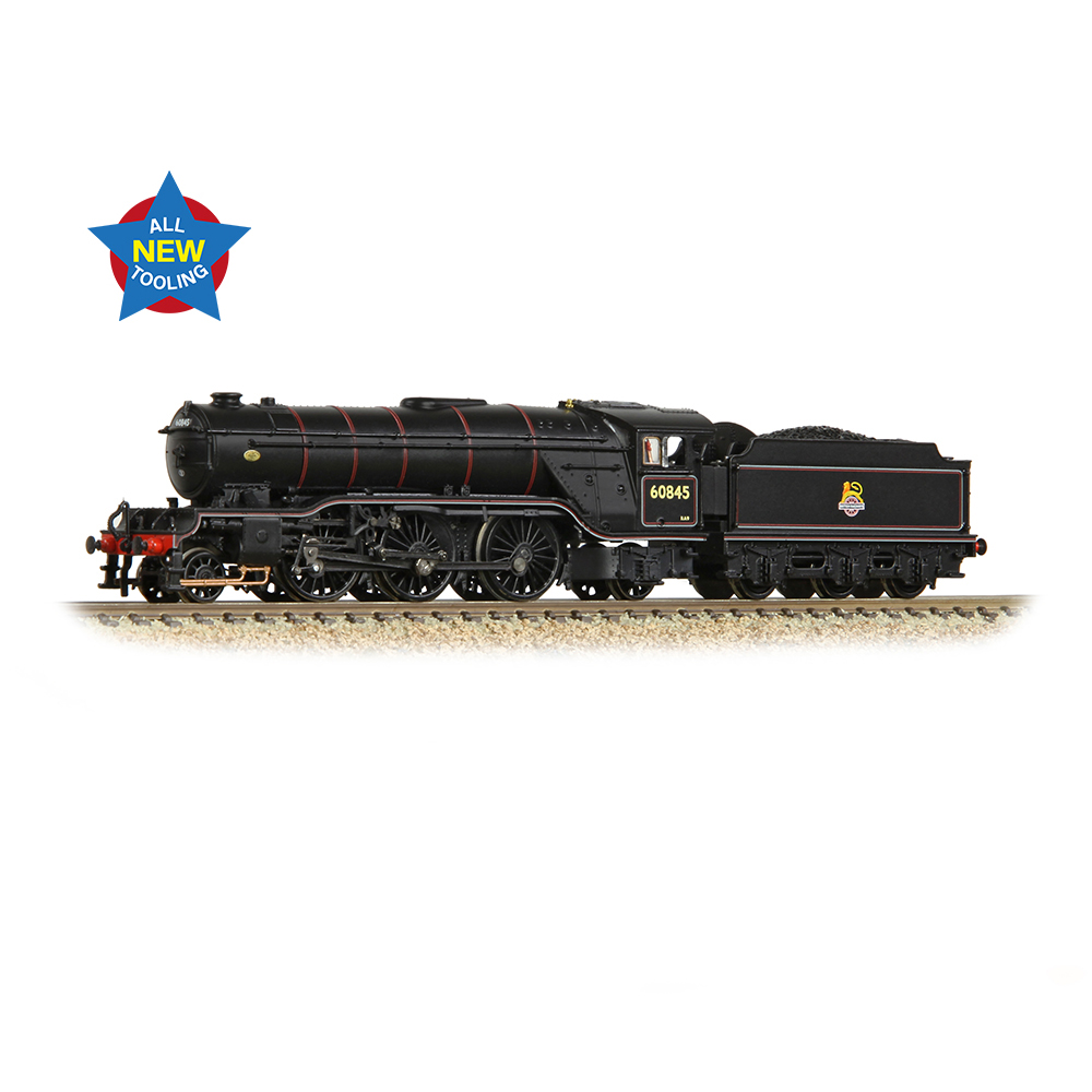 GRAHAM FARISH  372-612 LNER V2 CLASS 60845 BR LINED BLACK EARLY EMBLEM
